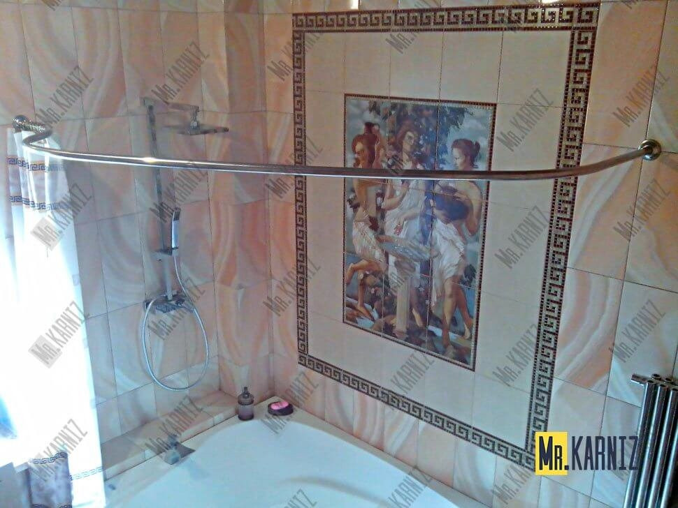 Карниз для ванны Aquatika Матрица 155х155 Усиленный 20 мм MrKARNIZ фото 5