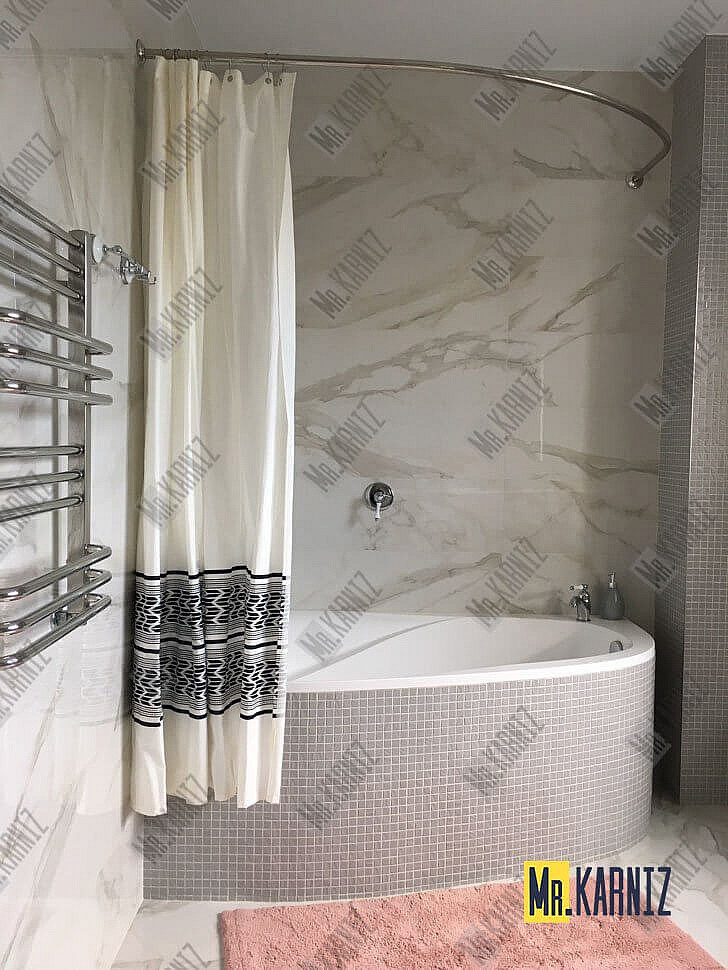 Карниз для ванны EvaGold OLB-807 угловой 170х120 Усиленный 25 мм MrKARNIZ фото 15