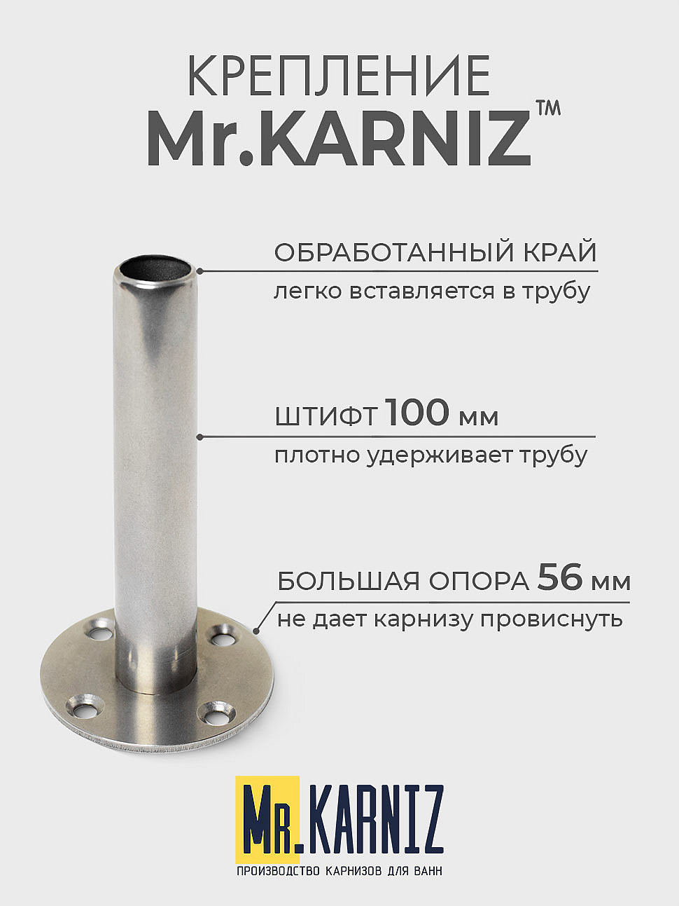 Карниз для ванны Akrilan Laguna del Medio 160х160 Усиленный 25 мм MrKARNIZ фото 3