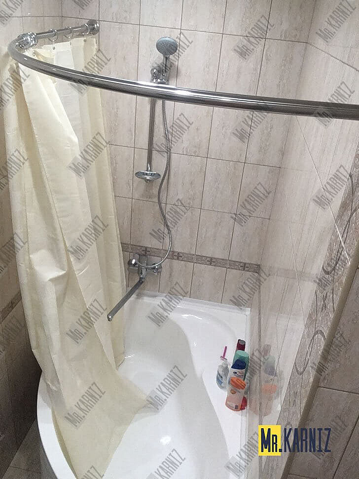 Карниз для ванны Aquanet Atlanta 150х90 Усиленный 20 мм MrKARNIZ фото 13