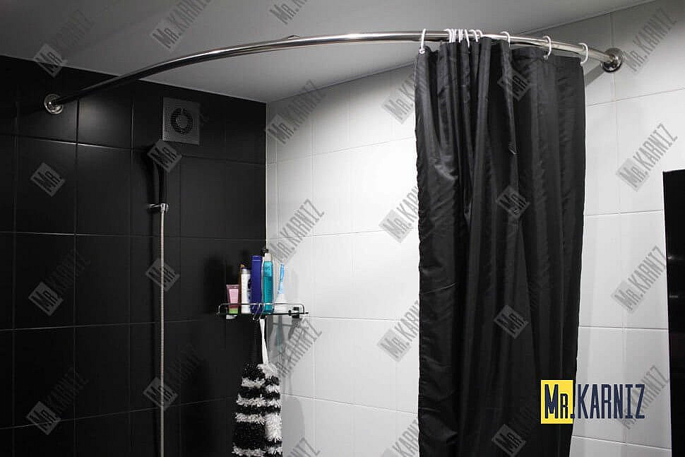 Карниз для ванны Alex Baitler Nero 160х100 Усиленный 25 мм MrKARNIZ фото 12