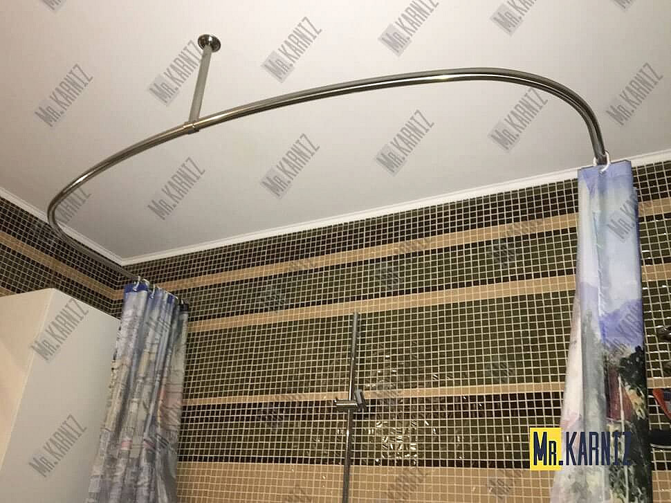 Карниз для ванны Polla Largo П-образный 190х100 Усиленный 20 мм MrKARNIZ фото 3