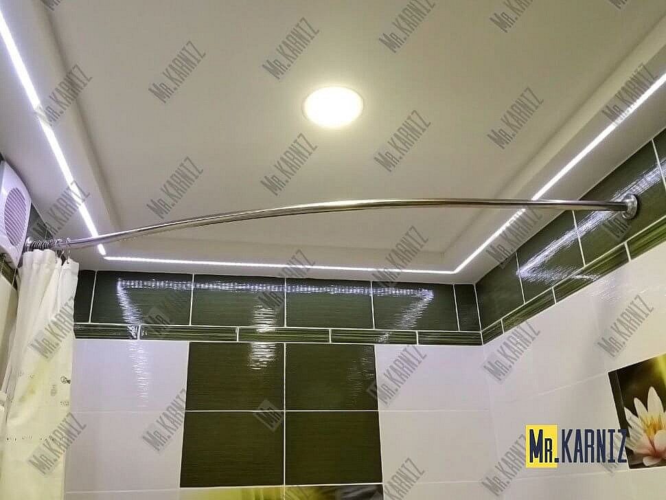 Карниз для ванной Vannesa Монти Передний борт 150х105 Усиленный 20 мм MrKARNIZ фото 6