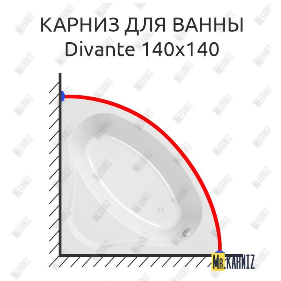 Карниз для ванны Kolpa-San Divante 140х140 Усиленный 20 мм MrKARNIZ Карниз для ванны Kolpa-San Divante 140х140 Усиленный 20 мм MrKARNIZ