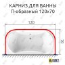 Карниз для ванны П-образный 120х70 Усиленный 20 мм MrKARNIZ фото 2