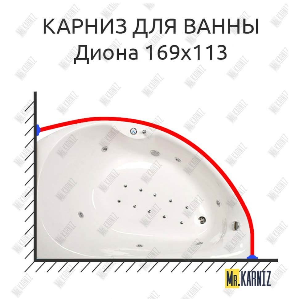 Карниз для ванны Osm Диона 169х113 Усиленный 20 мм MrKARNIZ Карниз для ванны Osm Диона 169х113 Усиленный 20 мм MrKARNIZ