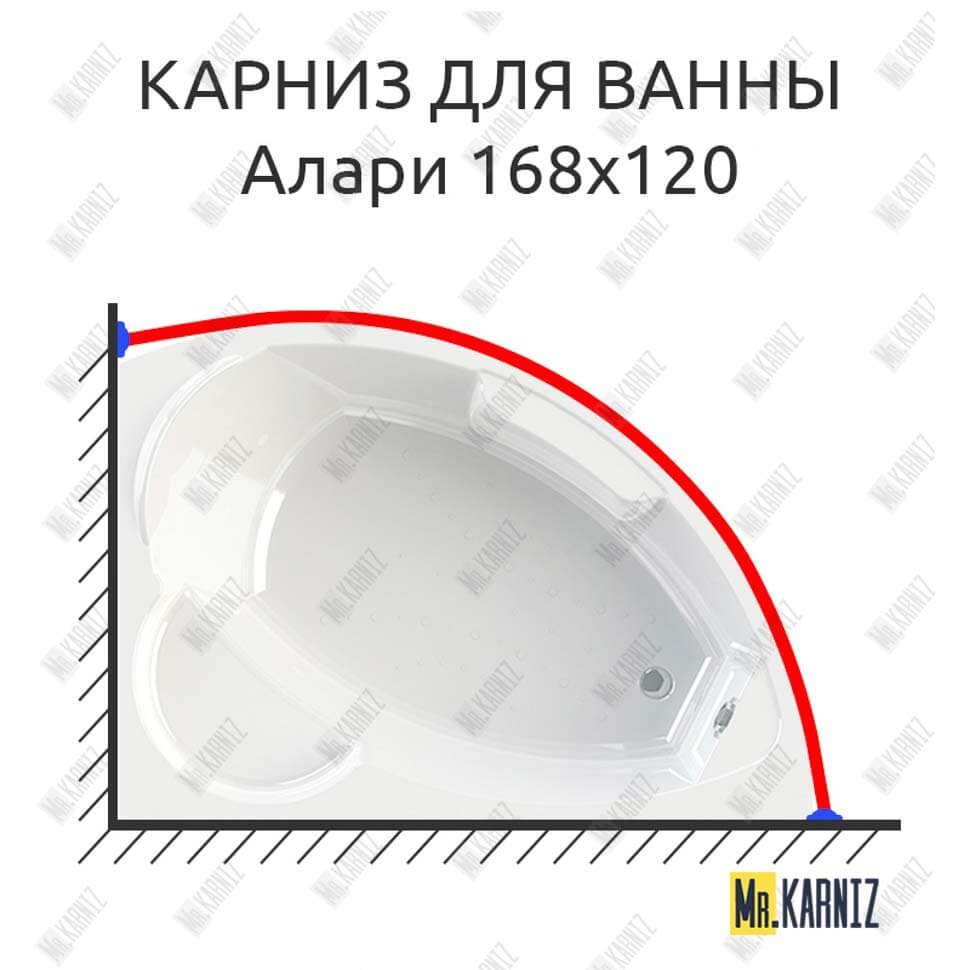 Карниз для ванны Radomir Алари 168х120 Усиленный 20 мм MrKARNIZ Карниз для ванны Radomir Алари 168х120 Усиленный 20 мм MrKARNIZ