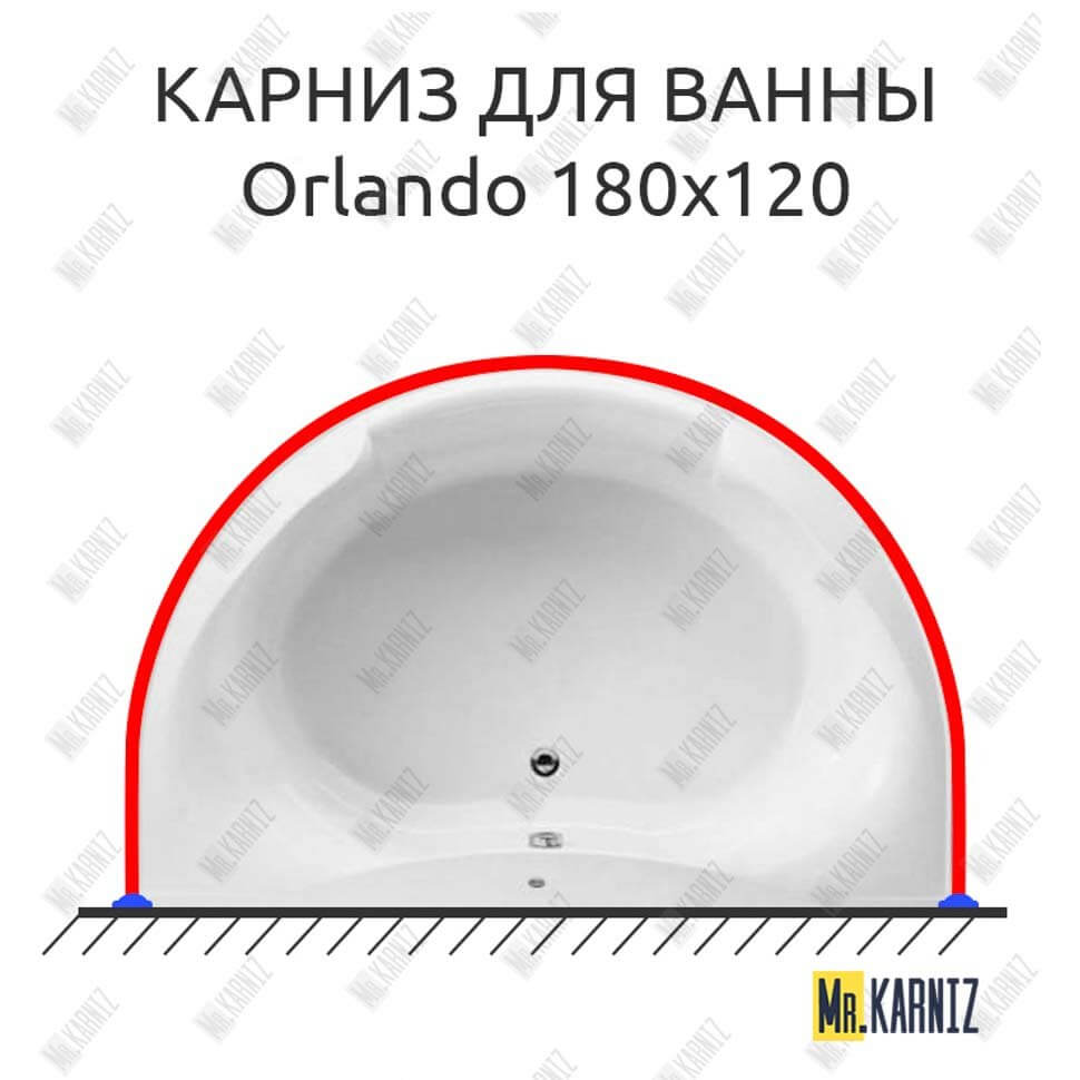 Карниз для ванны Kolpa-San Orlando 180х120 Усиленный 25 мм MrKARNIZ Карниз для ванны Kolpa-San Orlando 180х120 Усиленный 25 мм MrKARNIZ