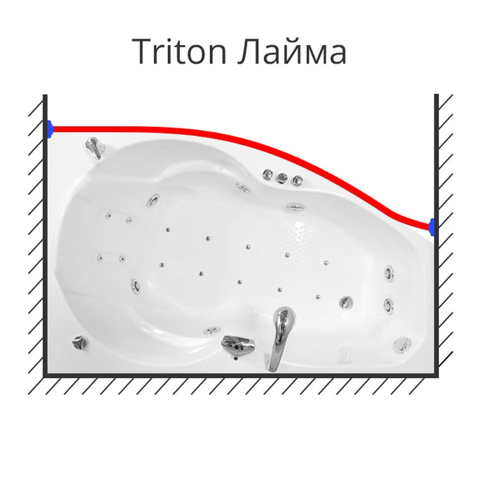 Карниз для ванны Triton Лайма Передний борт 160х95 Усиленный 20 мм MrKARNIZ Карниз для ванны Triton Лайма Передний борт 160х95 Усиленный 20 мм MrKARNIZ
